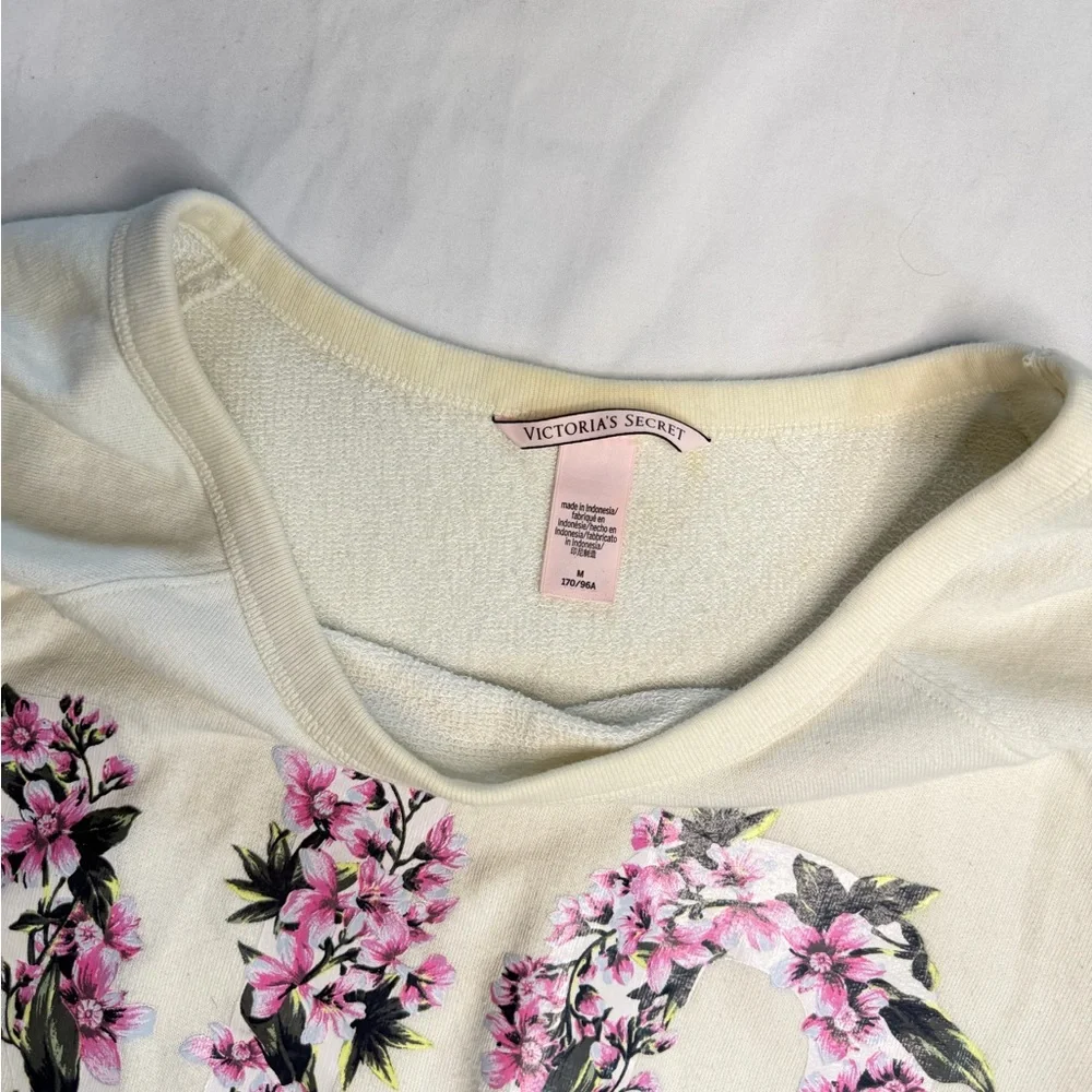 Victoria's Secret Cream Floral Sweatshirt - Picture 3 of 5